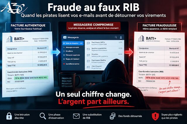 Fraude au faux RIB : la cyberattaque silencieuse qui vise votre trésorerie via votre messagerie