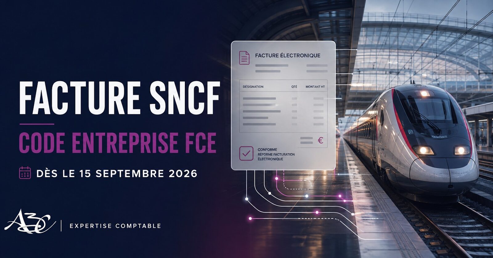 Facture SNCF : code Entreprise FCE dès septembre 2026