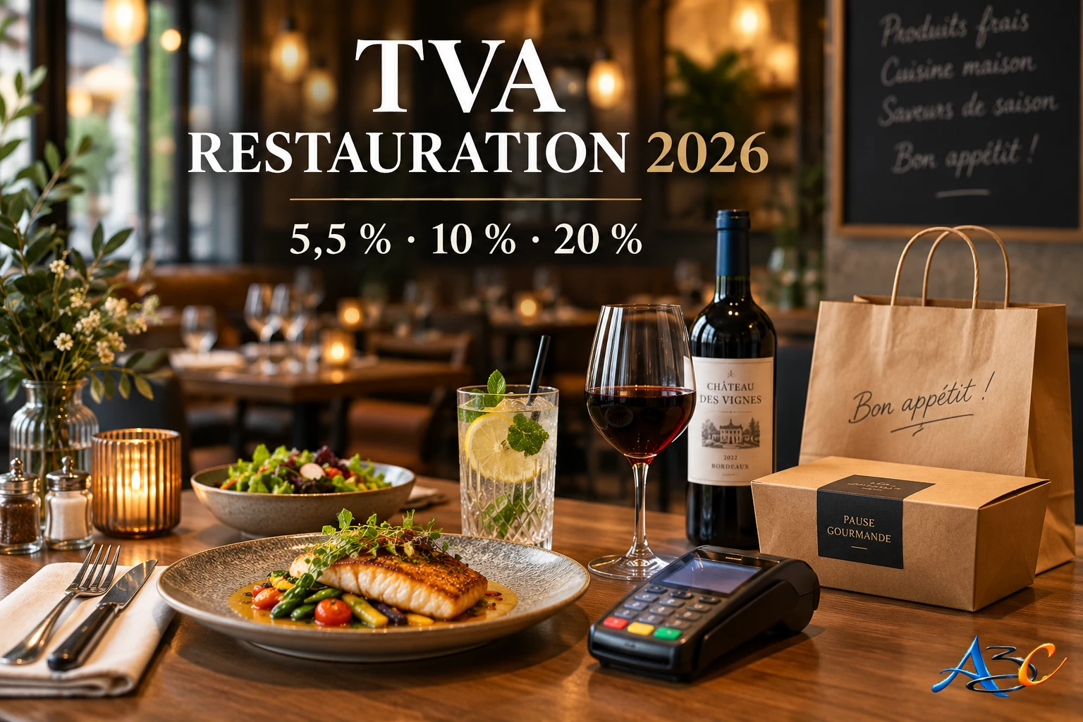 TVA restauration 2026 : taux de 5,5 %, 10 % et 20 % selon les ventes