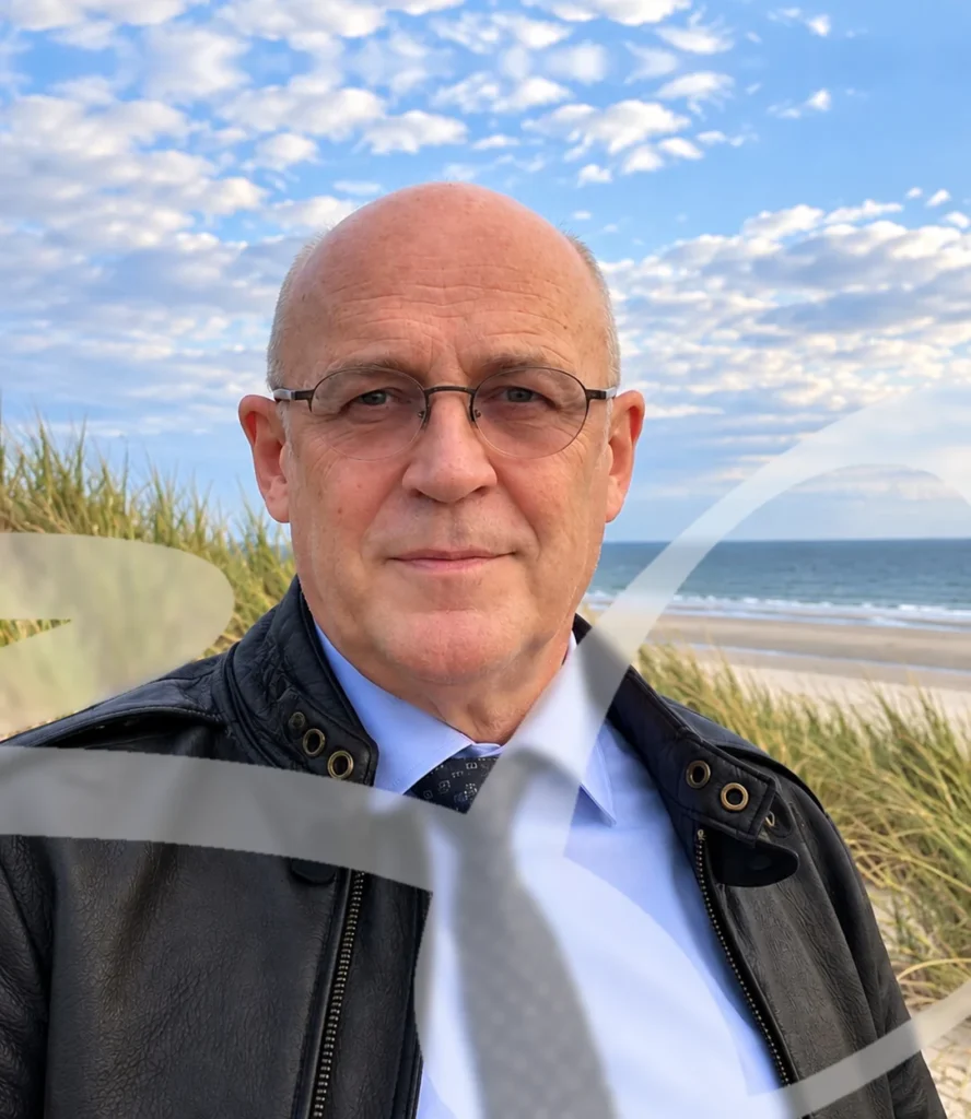 Philippe Duportail, expert-comptable à Dunkerque, face à la plage